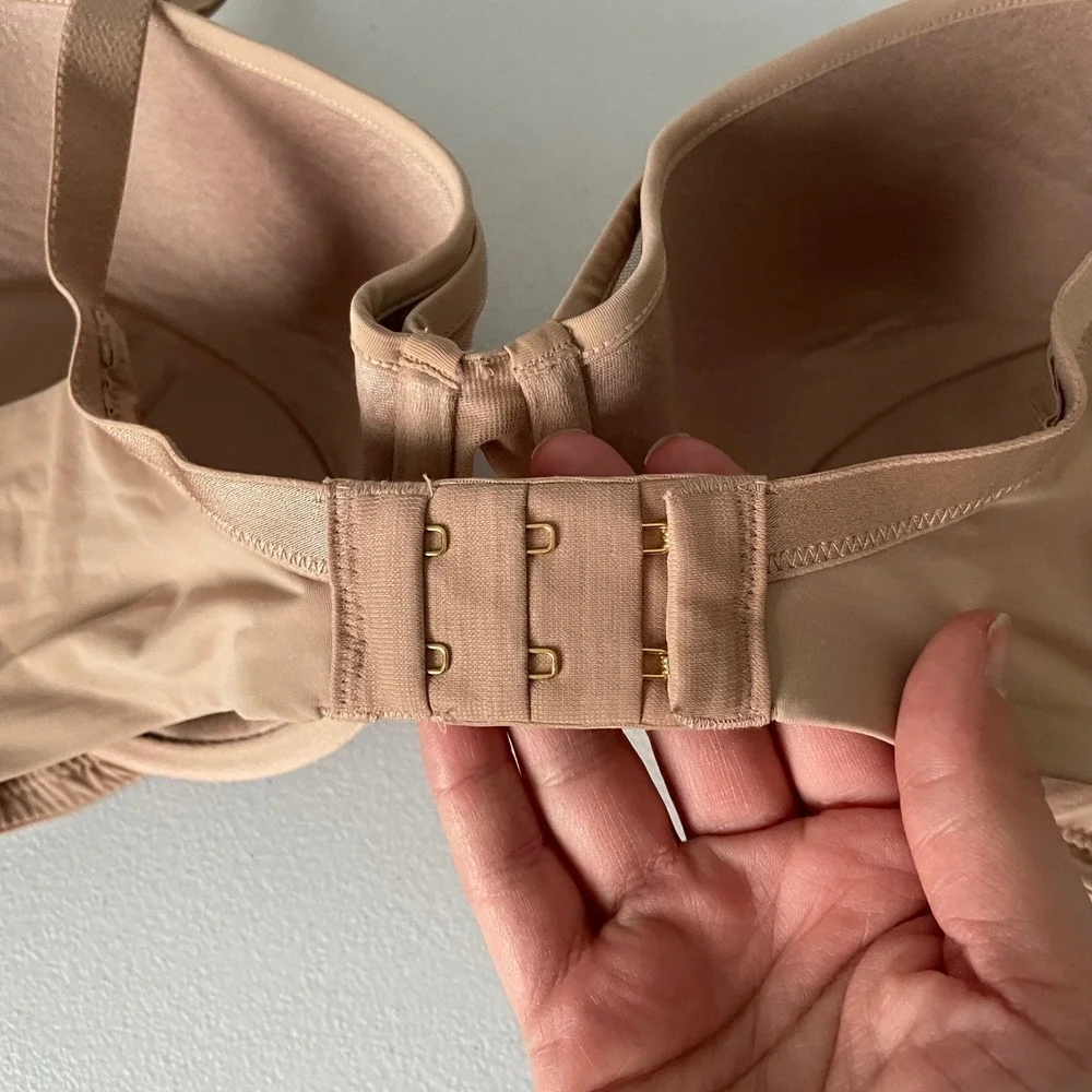 Thirdlove 24/7 Classic Contour Plunge Bra Nude Tan Color Size Women's 36E